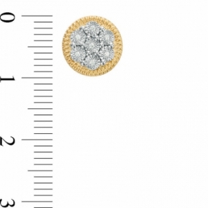 Серьги-гвоздики из серебра 925 пробы с бриллиантом
