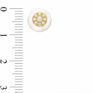 Серьги-гвоздики из серебра 925 пробы с бриллиантом