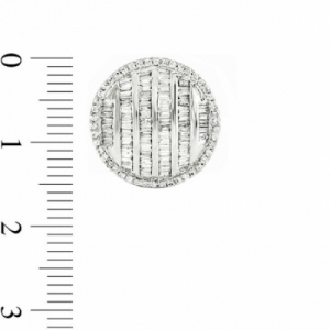 Серьги-гвоздики из белого золота 585 пробы с бриллиантом