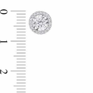 Серьги-гвоздики из белого золота 585 пробы с бриллиантом