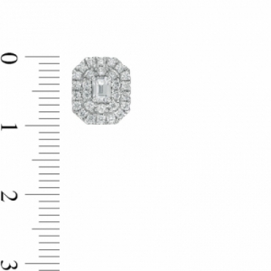 Серьги-гвоздики из белого золота 585 пробы с бриллиантом
