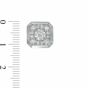 Серьги-гвоздики из белого золота 585 пробы с бриллиантом