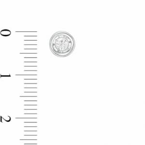 Серьги-гвоздики из белого золота 585 пробы с бриллиантом
