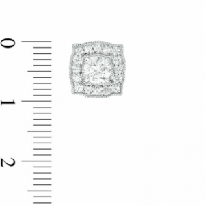 Серьги-гвоздики из белого золота 585 пробы с бриллиантом