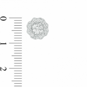 Серьги-гвоздики из белого золота 585 пробы с бриллиантом
