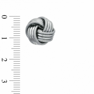 Серьги-гвоздики из белого золота 585 пробы