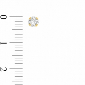 Серьги-гвоздики из желтого золота 585 пробы с белым жемчугом и Swarovski Zirconia