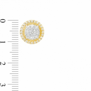 Серьги-гвоздики из желтого золота 585 пробы с бриллиантом