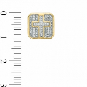 Серьги-гвоздики из серебра 925 пробы с бриллиантом