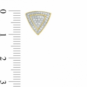 Серьги-гвоздики из серебра 925 пробы с бриллиантом