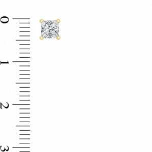 Серьги-гвоздики из желтого золота 585 пробы с бриллиантом
