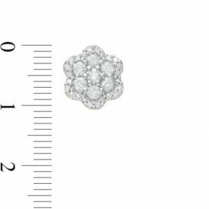 Серьги-гвоздики из желтого золота 585 пробы с бриллиантом