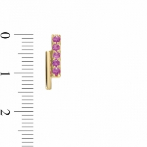 Серьги из желтого золота 585 пробы с сапфиром
