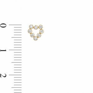 Серьги-гвоздики из желтого золота 585 пробы с Swarovski Zirconia