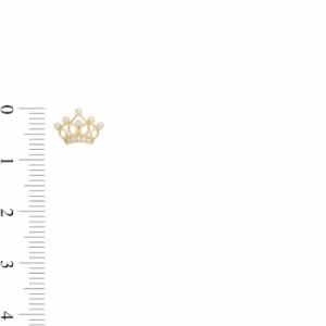 Серьги-гвоздики из желтого золота 585 пробы с Swarovski Zirconia
