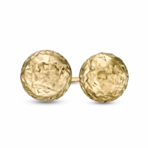 Серьги-гвоздики из желтого золота 585 пробы