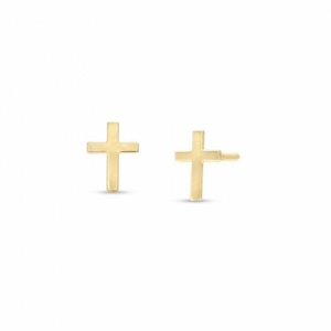 Серьги-гвоздики из желтого золота 585 пробы