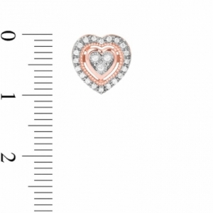 Серьги-гвоздики из серебра 925 пробы с бриллиантом