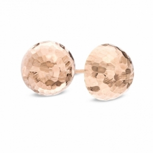 Серьги-гвоздики из красного золота 585 пробы