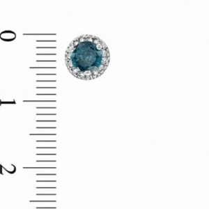 Серьги-гвоздики из серебра с бриллиантами
