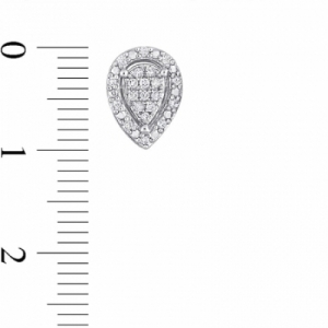 Серьги-гвоздики из серебра с бриллиантом