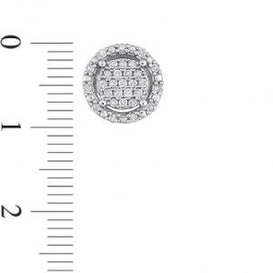 Серьги-гвоздики из серебра с бриллиантом