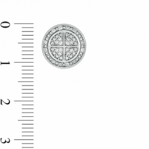 Серьги-гвоздики из серебра с бриллиантом