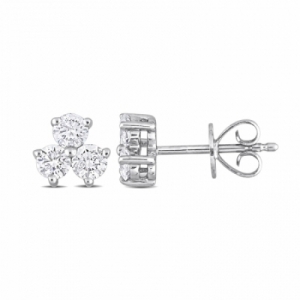 Серьги из платины с бриллиантом