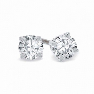 Серьги из платины с бриллиантом