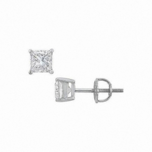 Серьги из платины с бриллиантом