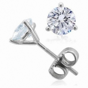 Серьги из платины с бриллиантом