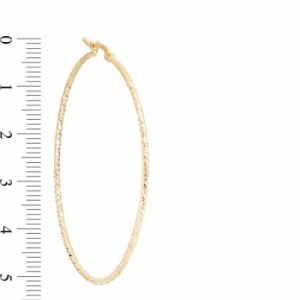 Серьги конго из желтого золота 585 пробы