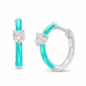 Серьги из серебра с бриллиантом