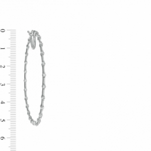 Серьги конго из белого золота 585 пробы с бриллиантом
