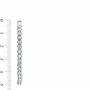 Серьги конго из белого золота 585 пробы с бриллиантом