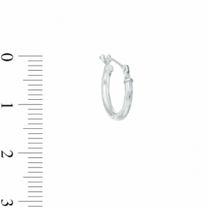Серьги конго из белого золота 585 пробы