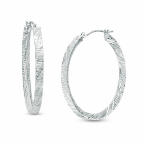 Серьги конго из белого золота 585 пробы