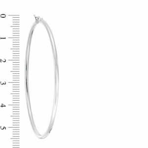 Серьги конго из белого золота 585 пробы