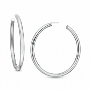 Серьги конго из белого золота 585 пробы