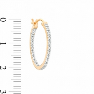 Серьги из серебра 925 пробы с бриллиантом