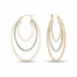 Серьги из серебра 925 пробы с бриллиантом