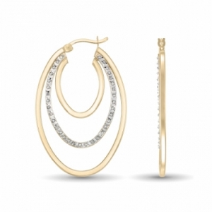 Серьги из серебра 925 пробы с бриллиантом