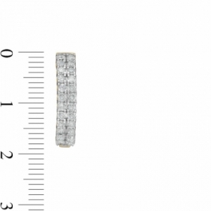 Серьги конго из желтого золота 585 пробы с бриллиантом