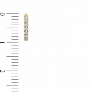 Серьги конго из желтого золота 585 пробы с бриллиантом