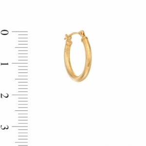 Серьги конго из желтого золота 585 пробы
