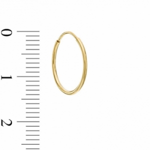 Серьги конго из желтого золота 585 пробы