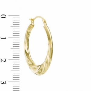Серьги конго из желтого золота 585 пробы