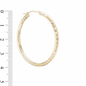 Серьги конго из желтого золота 585 пробы