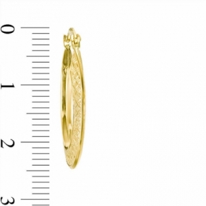 Серьги конго из желтого золота 585 пробы