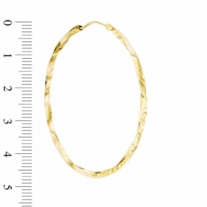 Серьги конго из желтого золота 585 пробы